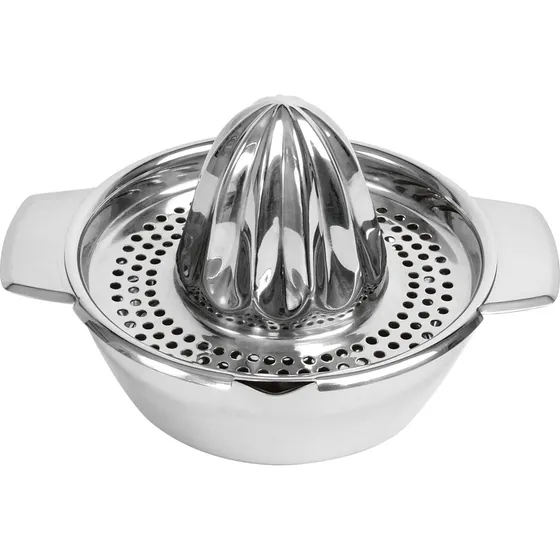 Exxent Citruspresser i rustfrit stål med opsamlingsfad