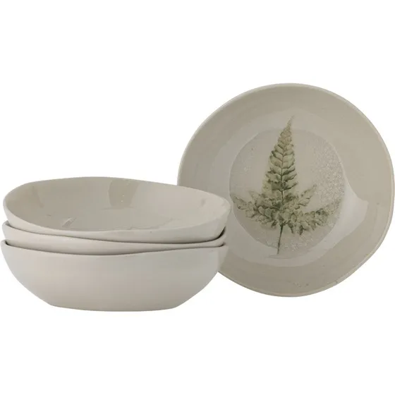 Bloomingville Bea Dyb Tallerken 4 stk - Natur Stentøj