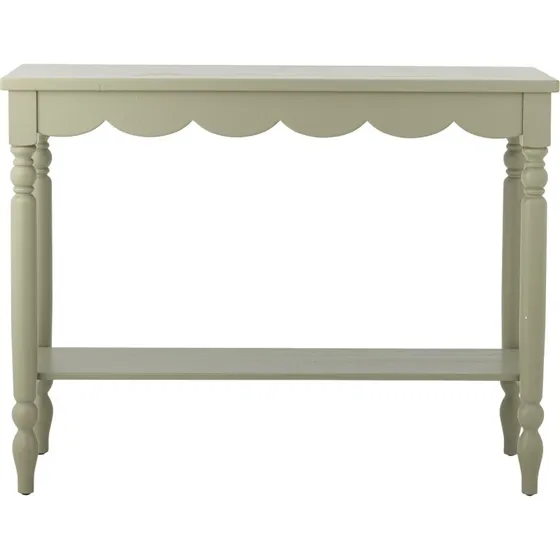 Salla Konsolbord i fyrretræ – støvet grøn, 106x36 cm