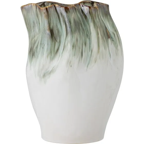 Bloomingville Nisha vase i stentøj - Grøn, 30 cm