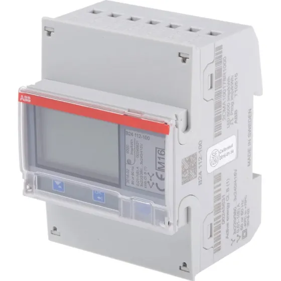 ABB EQ B24 3-faset elmåler med trafo, 4M DIN-skinne