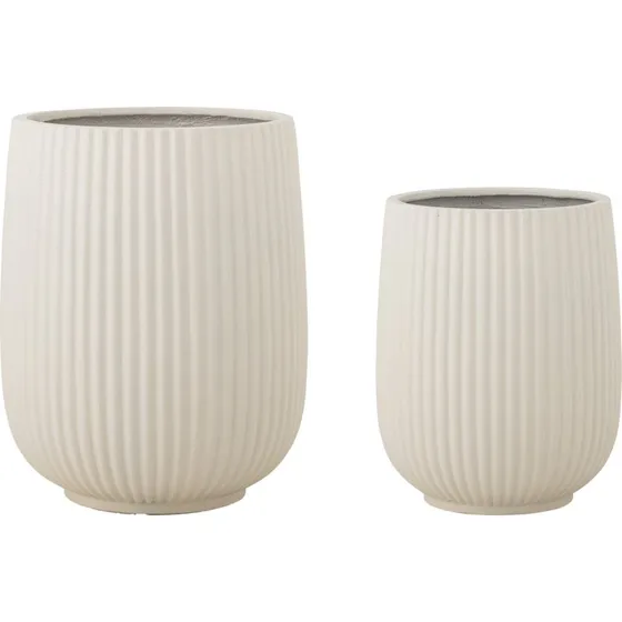 Bloomingville Selva urtepotteskjulere 2-pak, hvid magnesia