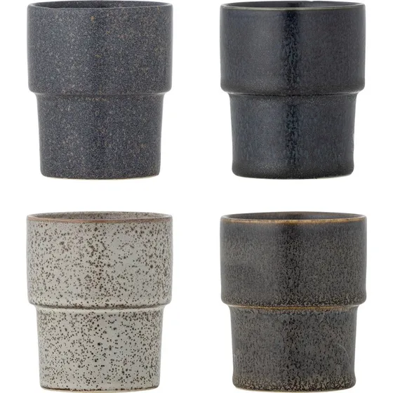 Bloomingville Ewan kopper 4 stk - Brun stentøj