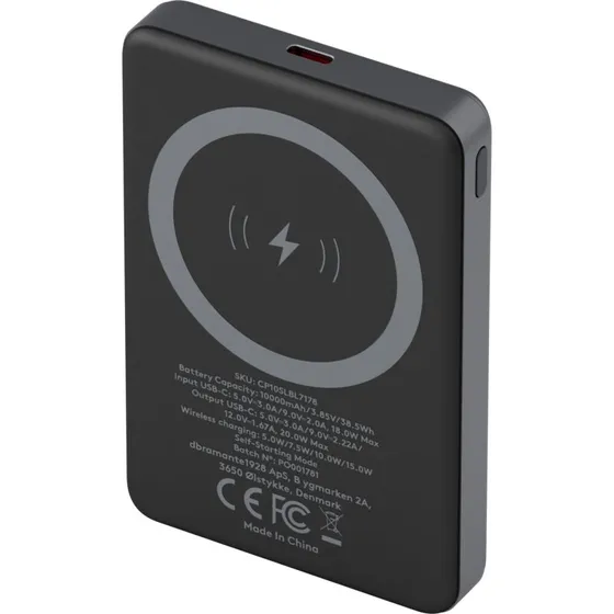 dbramante1928 re-charge MagSafe LED Powerbank 10.000 mAh - Grå
