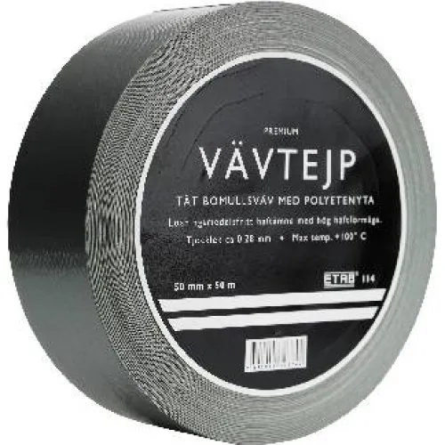 Gaffatape Premium Sølv 50 mm x 10 m