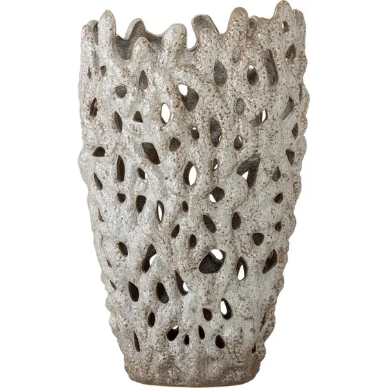 Bloomingville Eunice hvid stentøjsvase 37 cm