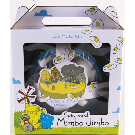 Spis med Mimbo Jimbo - Spisesæt i melamin + bog