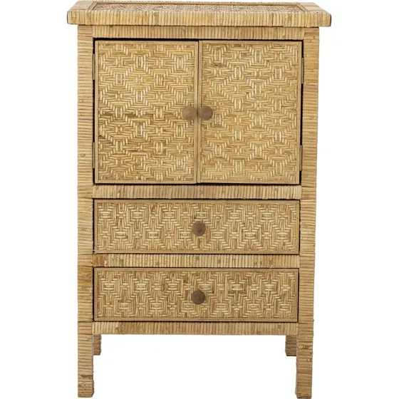 Lorris Kommode i naturtræ og rattan