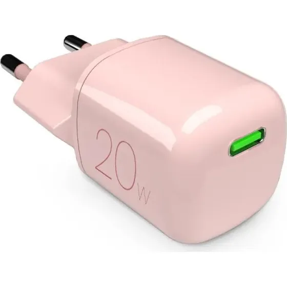Puro MiniPro 20W USB-C Vægoplader med GaN-teknologi - Rose