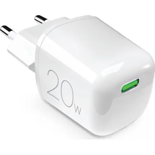 Puro MiniPro 20W USB-C Vægoplader med GaN-teknologi - Hvid