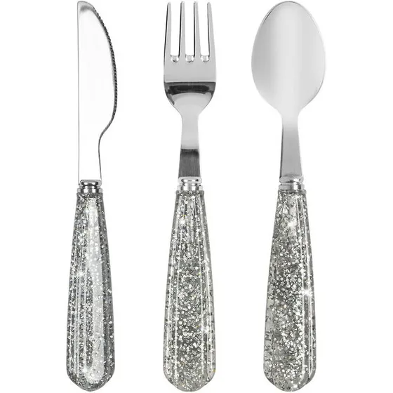 Konges Sløjd Sparkling Blue 3-dele børnebestik