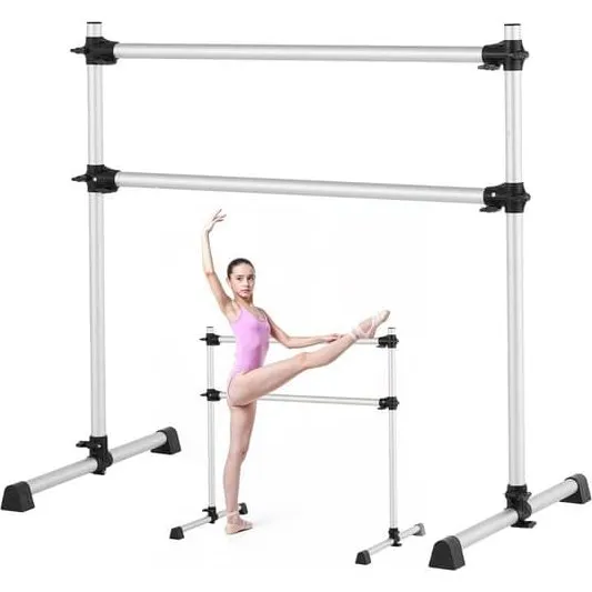 Højdejusterbar Balletbarre i dobbelt aluminium