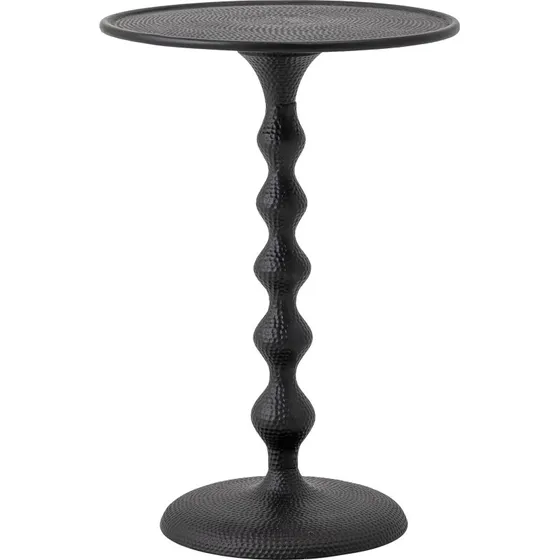 Bloomingville Anka - Sort rundt sidebord i aluminium