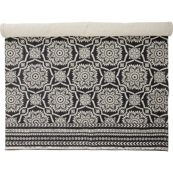 Bloomingville Aco Tæppe 120x180 cm - Sort Bomuld