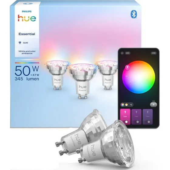Philips Hue Essential White & Color Ambiance GU10 2-pak