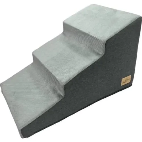 Hundetrin med 3 trin og skridsikker overflade