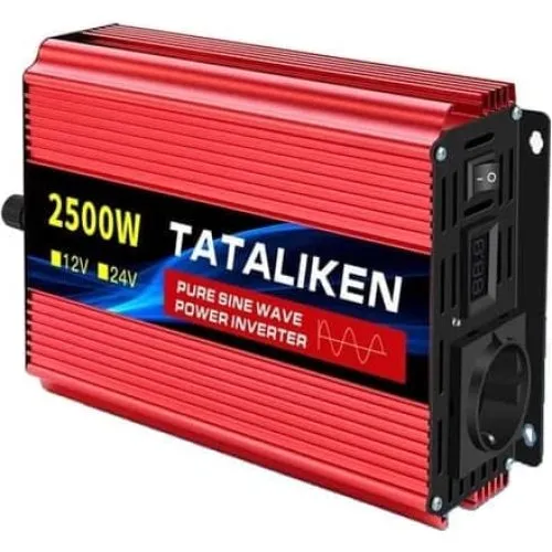 Inverter Ren Sinus Bølge 12V/24V til 220V 2500W EU