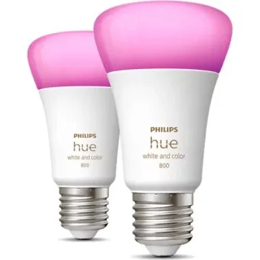 Philips Hue White & Color Ambiance A60 E27 6,5W – 2-pak
