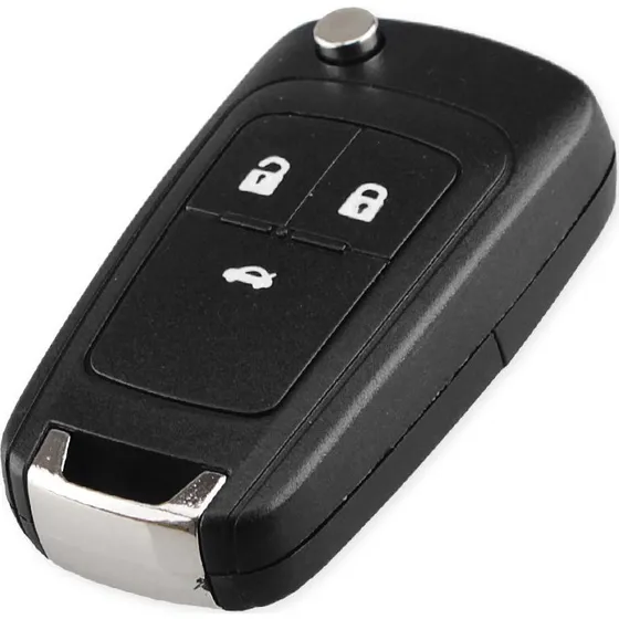 Opel Flip fjernbetjeningsnøglekasse HU100 - 3 knapper, sort