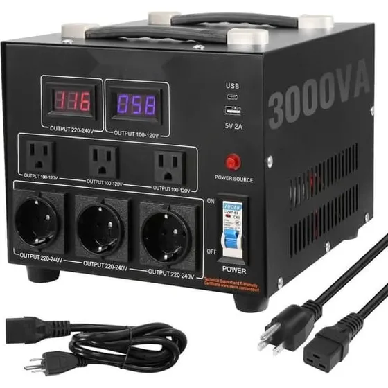 3000W Spændingsomformer Transformer Step Up/Down 220V-110V CE