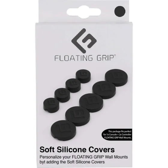 Floating Grip silikone covers til vægbeslag – Sort