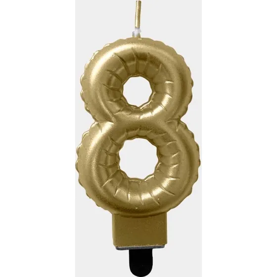 Tallys 8 fødselsdagslys 7,5 cm - guld