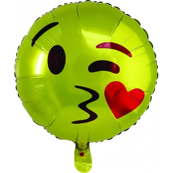 Folieballon Emoji Ø45 cm – 1 stk (Scanseason)