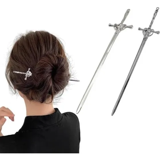 Antikke Sværd Hårnåle - 2 stk. Elegante Retro Håraccessories