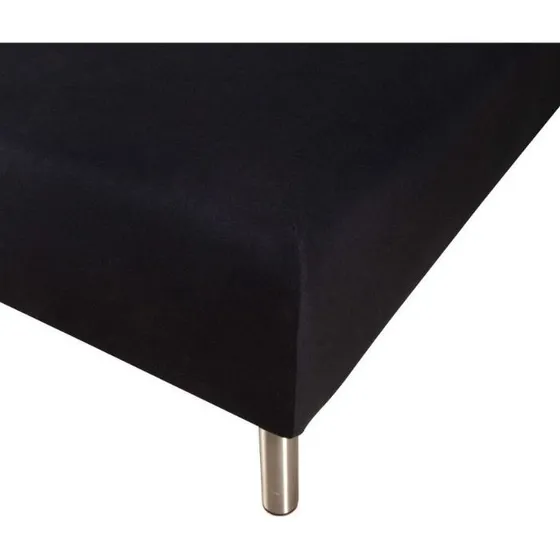 Boxlagen 200x210 cm Sort - 100% Bomuldssatin (H40)