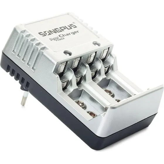 4x Batterioplader - AA, AAA & 9V