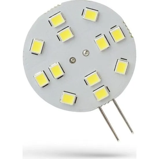 Spectrum 2W G4 LED pære - 12V, 30mm, kold hvid