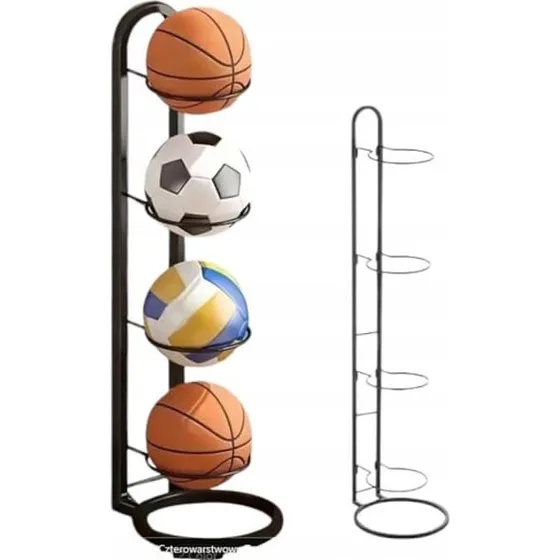 Stativ til 4 bolde - Robust metalorganizer til sportsudstyr
