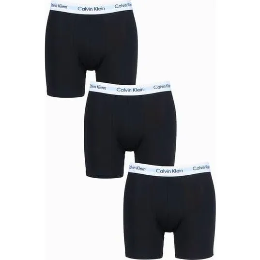 Calvin Klein 3-pak herre boxershorts, sort, lange ben, M