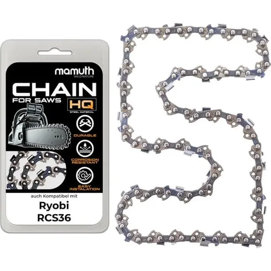 Sägekæde 30cm 1.1mm 3/8" 45 TG til Ryobi RCS36, RAC227 & Husqvarna