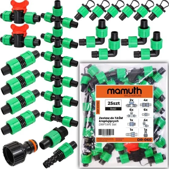 MAMUTH DRIPTAPE SET DR-060 - 25 stk. til drypvanding
