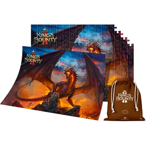 King's Bounty II Puslespil 1000 brikker – Drage (inkl. plakat)