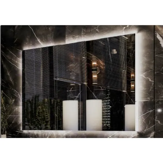 LED Spejl 105x70 Bagbelyst IP65 Vandtæt