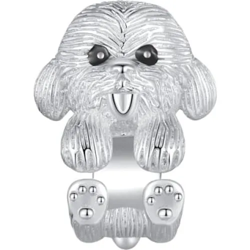 SilverBeads Malteserhund charm i 925 sterlingsølv - G813