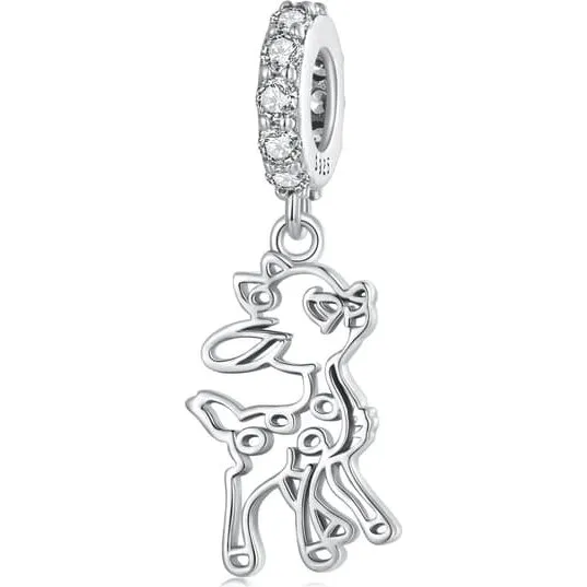 SilverBeads Bambi Hjorte Charm i 925 Sterlingsølv