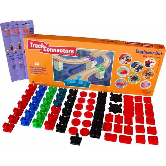 TOY2 Track Connector Engineer Set – 64 dele (Slope & Arches)