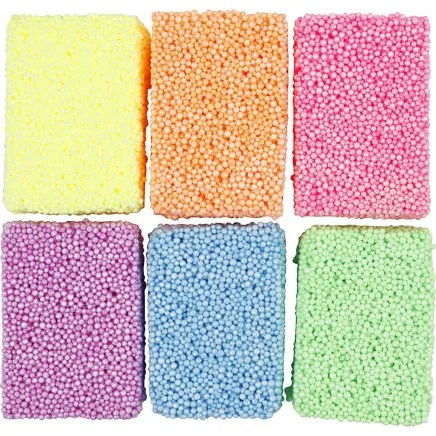 Soft Foam modellervoks sæt 6x10 g – neonfarver