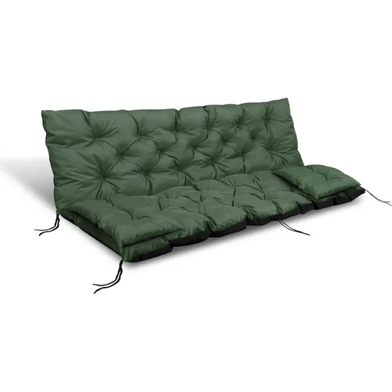 Havepude 180x60x50 cm + 2 puder til gyngestol - Grøn