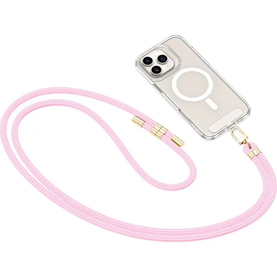 Tech-Protect C7S Rope Crossbody Rem - Pink/Guld