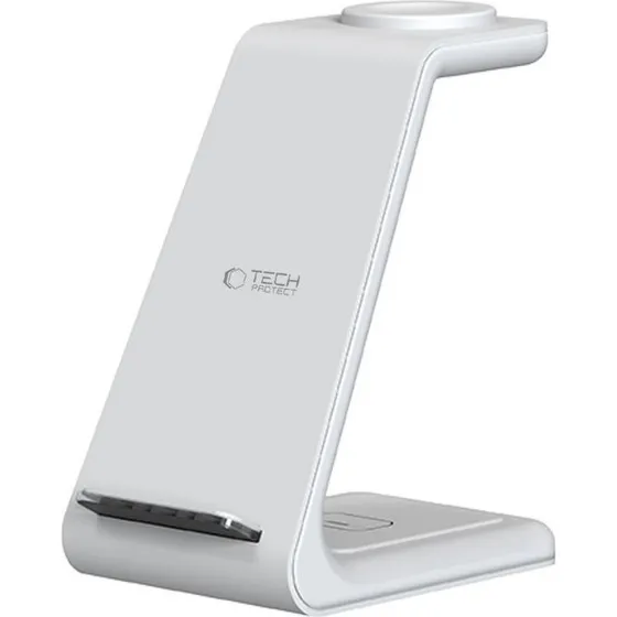 Tech-Protect QI15W-A36 3-i-1 Trådløs Oplader til Apple - Hvid