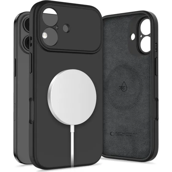 Tech-Protect Silicone MagSafe Case til iPhone 17 - Sort