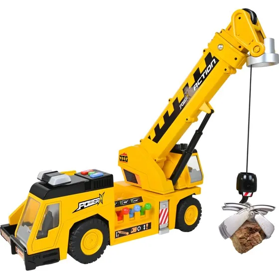 POWER X Elektronisk 3-i-1 Kranbil med lys & lyd