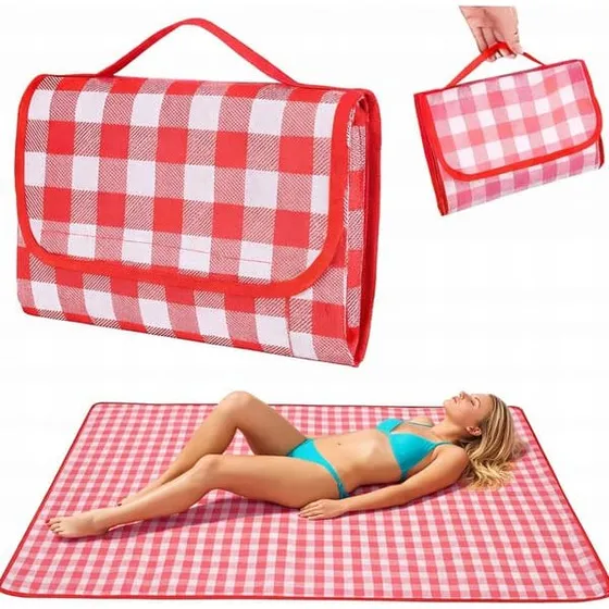 PICNIC MÅTTE 200x200 XXL Strandtæppe med vandtæt isolering