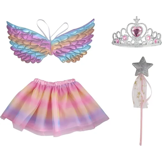 Real UniQ Fe-prinsesse udklædningssæt – regnbuefarvet
