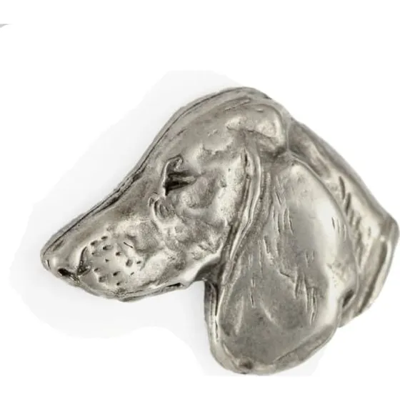 Art-Dog Gravhund I - Forsølvet hundebroche