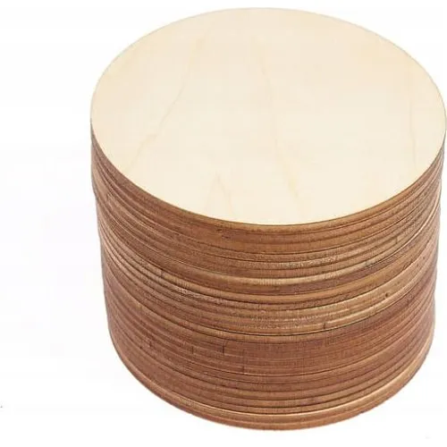 Runde træhjul 10cm i krydsfiner - 50 stk